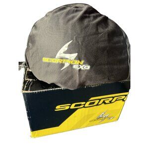 SCORPION EXO C 110 Helmet Size L Matte Black Dust Bag NEW Open Box